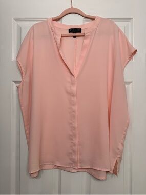 ELOQUII Blush Pink Split Neck Dolman Blouse Top Size 18 Plus